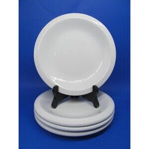 Culinary Arts Cafeware 7 3/4" Salad Dessert Plates White  Bundle of 4